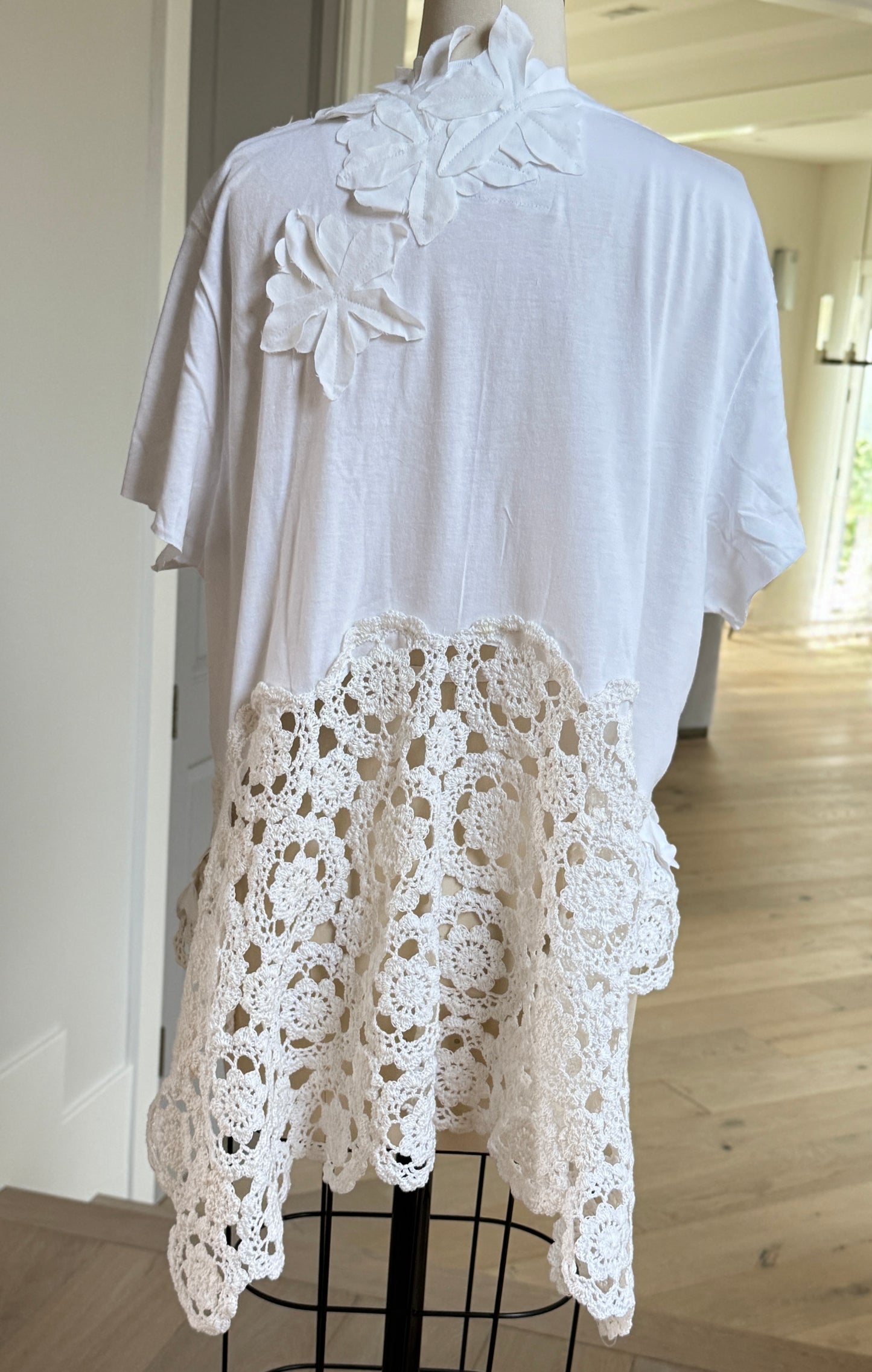 Up Cycled Crochet Tee