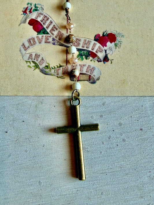 Mini Cross & Circle Necklace