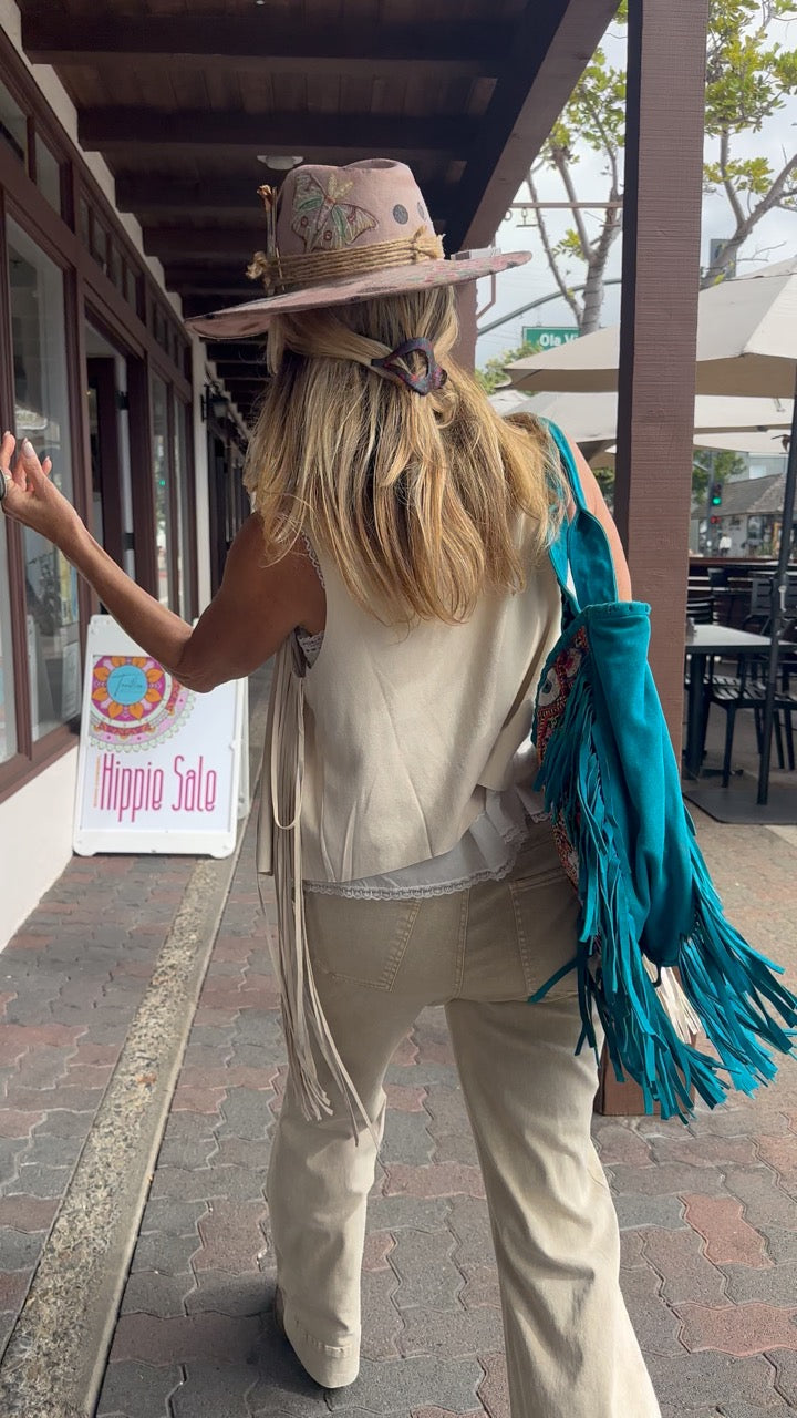 Suede Fringe Vest