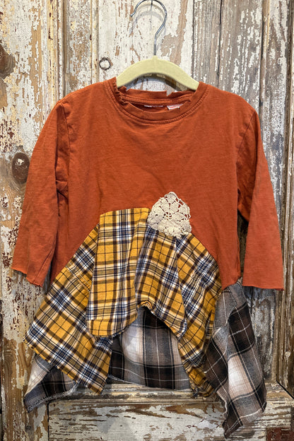 Rust & Plaid Tunic
