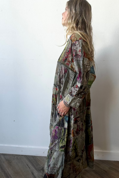 Patchwork Woven Dress