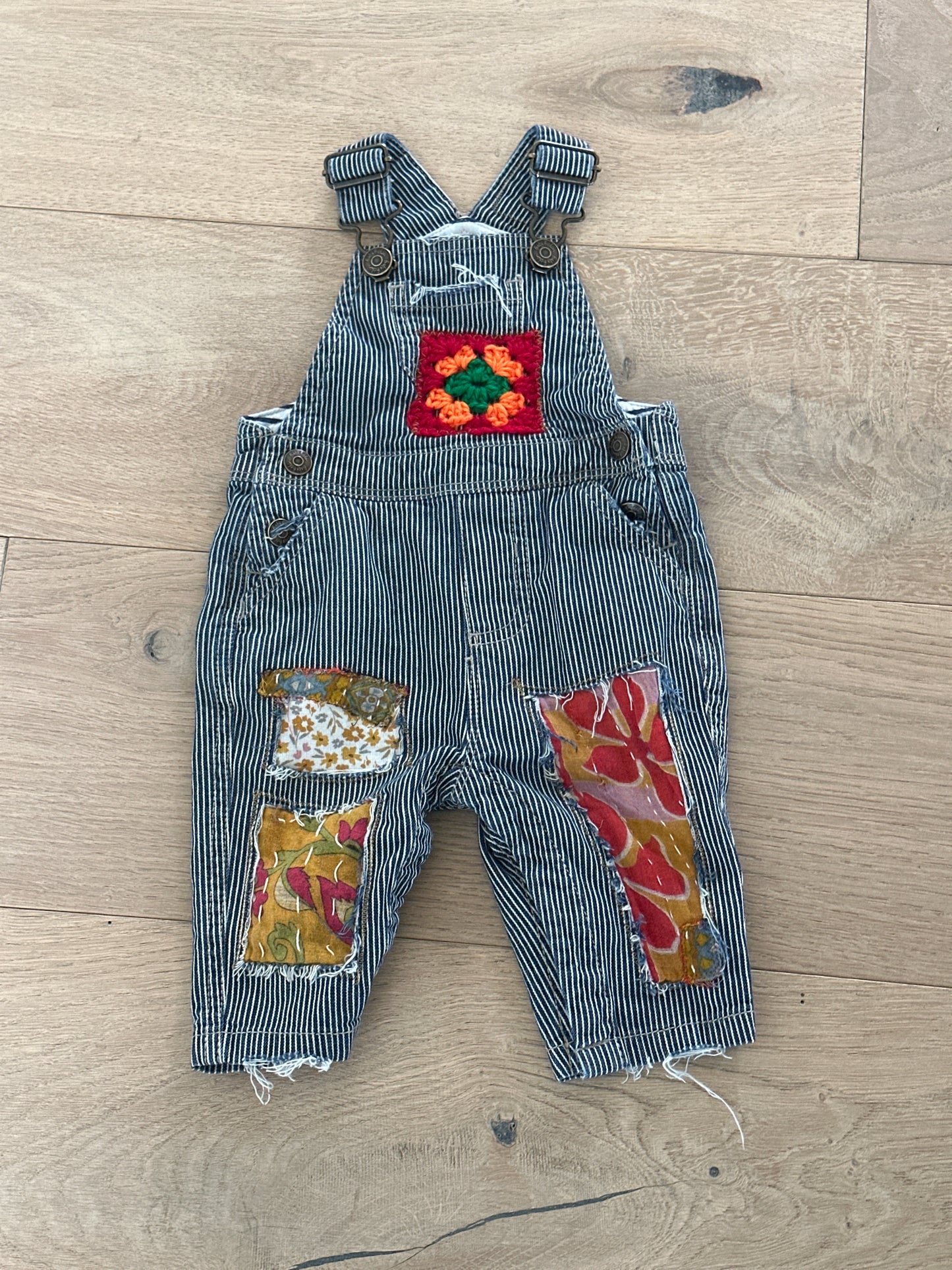 3-6m Up Cycled Overalls