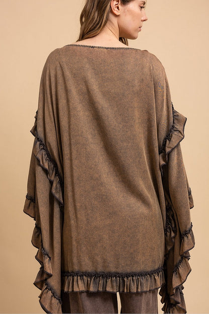 Cinched Ruffle Top