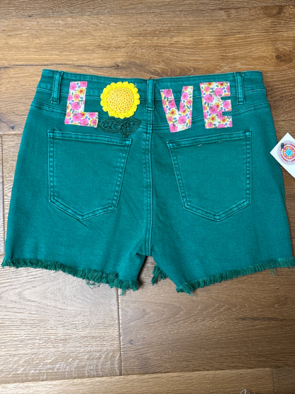 Medium Up Cycled Mineral Washed Love Shorts