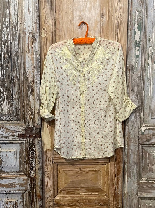 Mini Floral Yellow Blouse