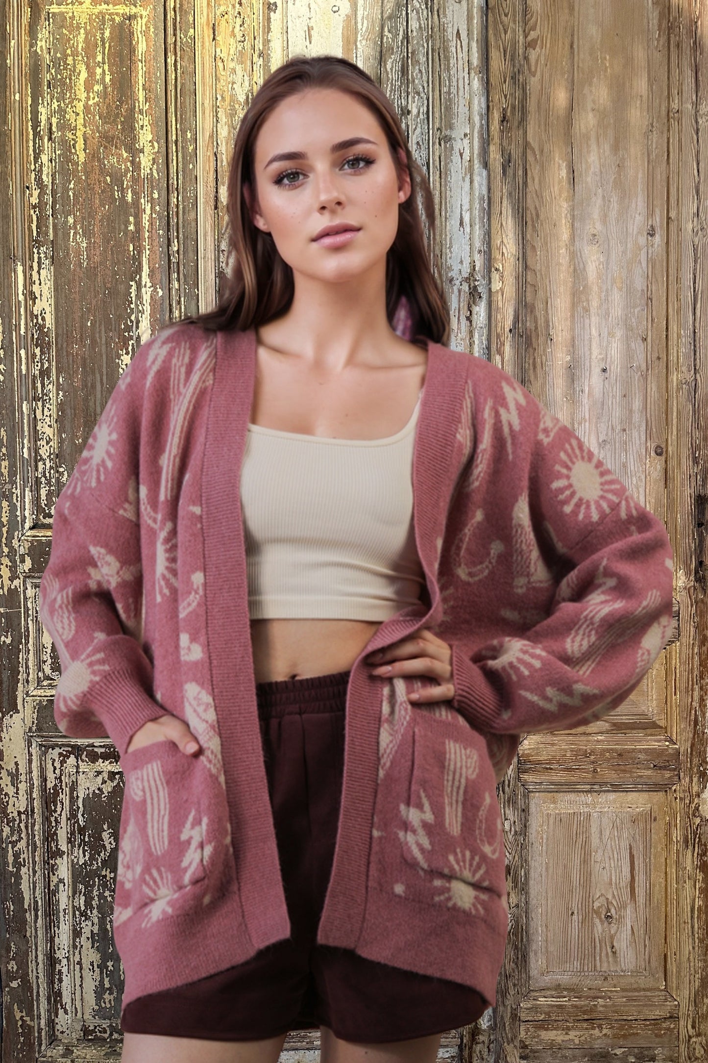 Mauve Cowgirl Cardi
