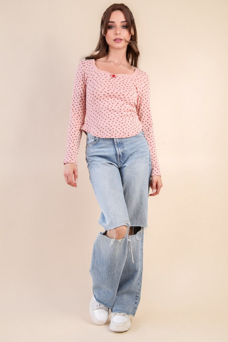 Cotton Mini Flower Top