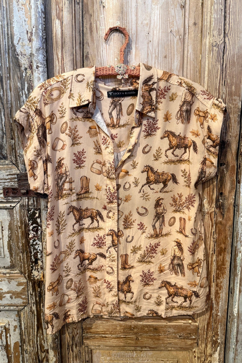 Horse Print Top