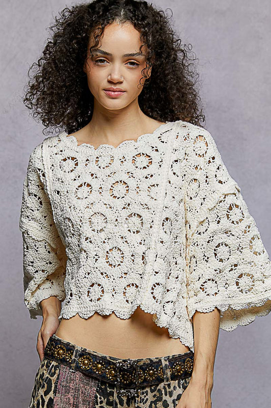Chenille Crochet Sweater