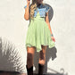 Cropped Cross Denim Shrug