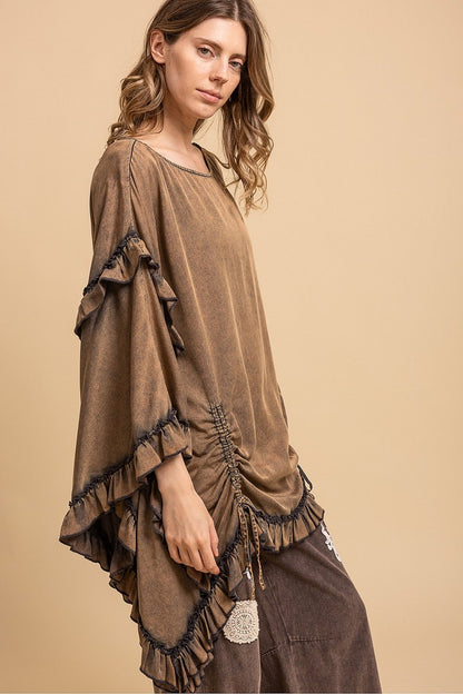 Cinched Ruffle Top