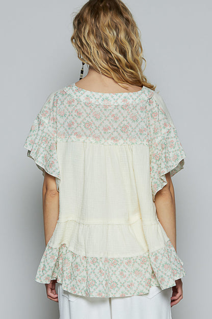 Ruffle Sleeve Top