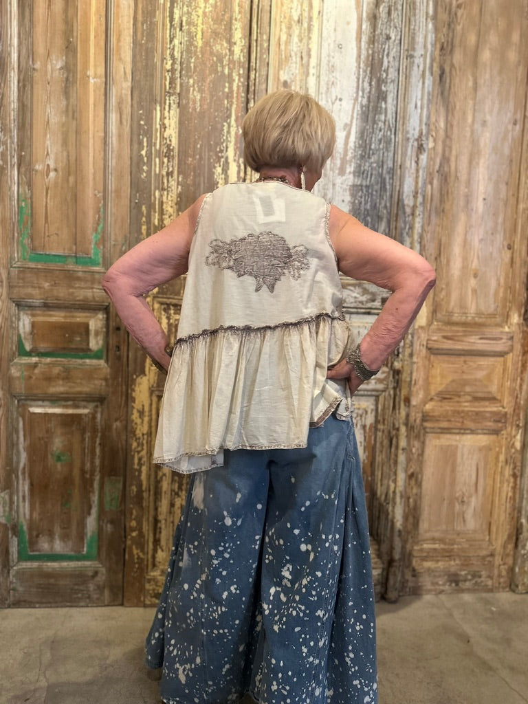 Tone on Tone Embroidery Tank