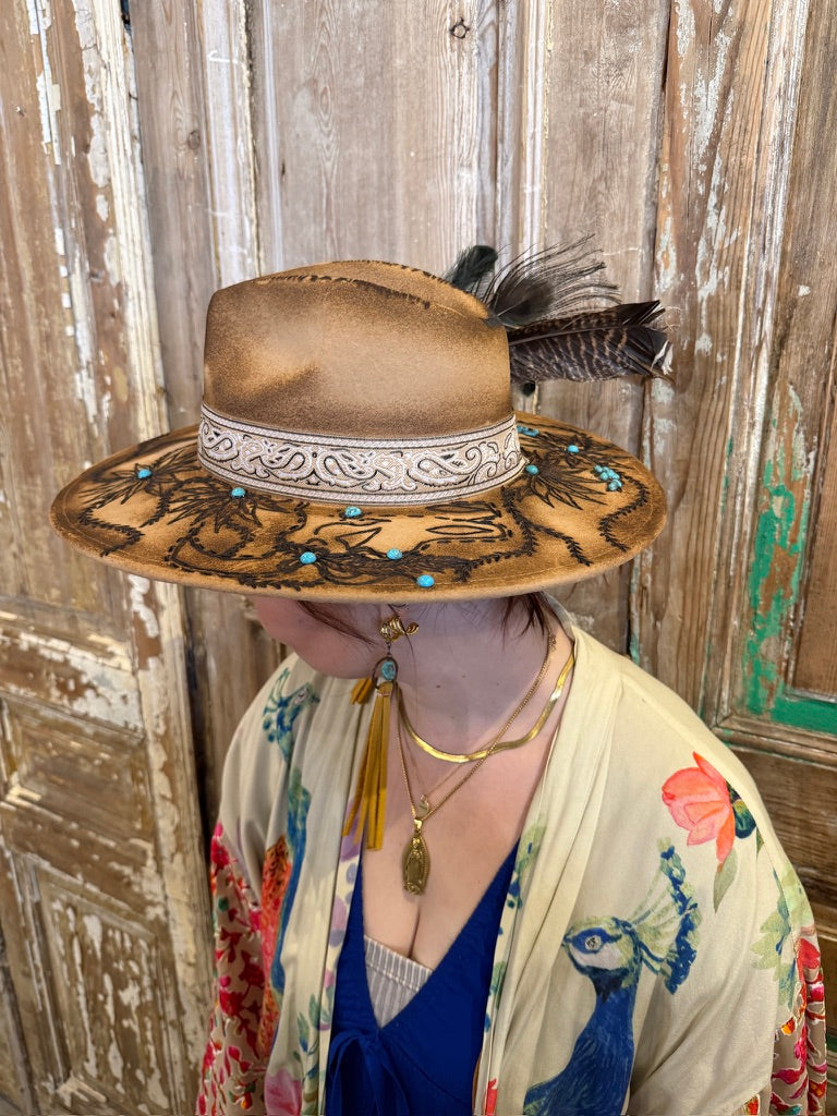 Burned Flower Hat