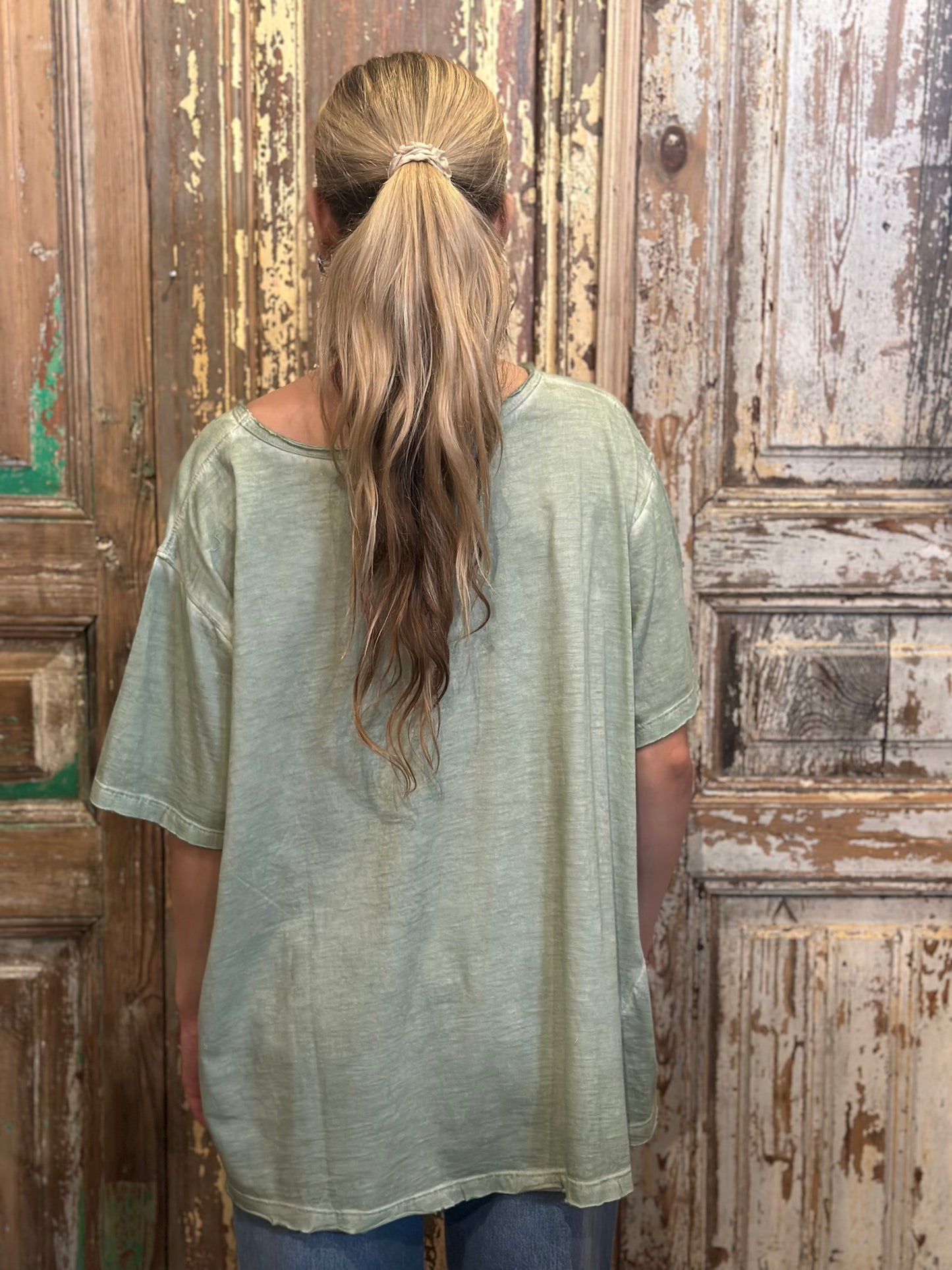 Washed Green Tee