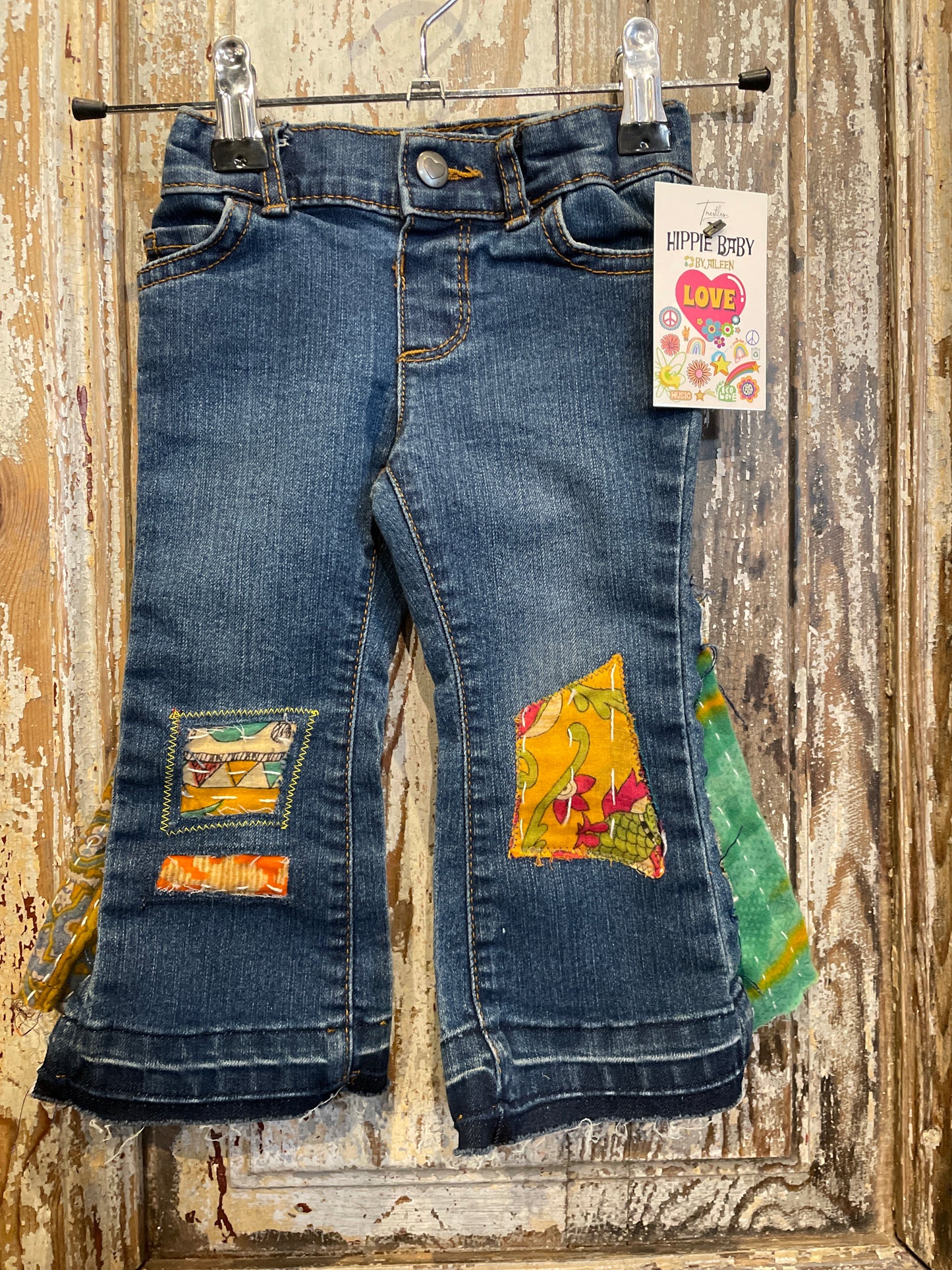 12-18m Up Cycled Kids Bell Bottoms