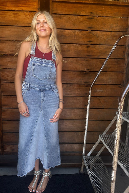 Pieced Denim Jumper