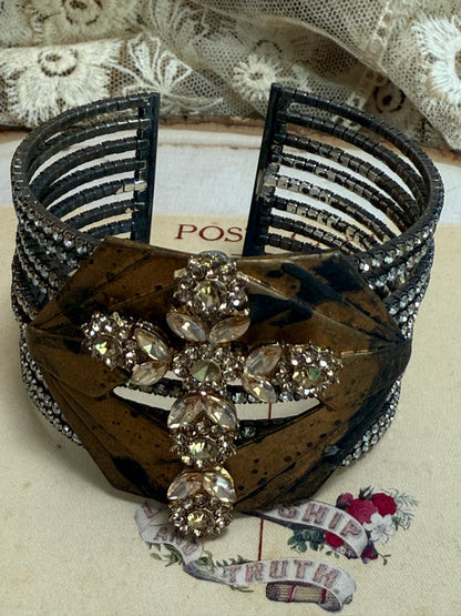 Large Open Close Bling Cuff