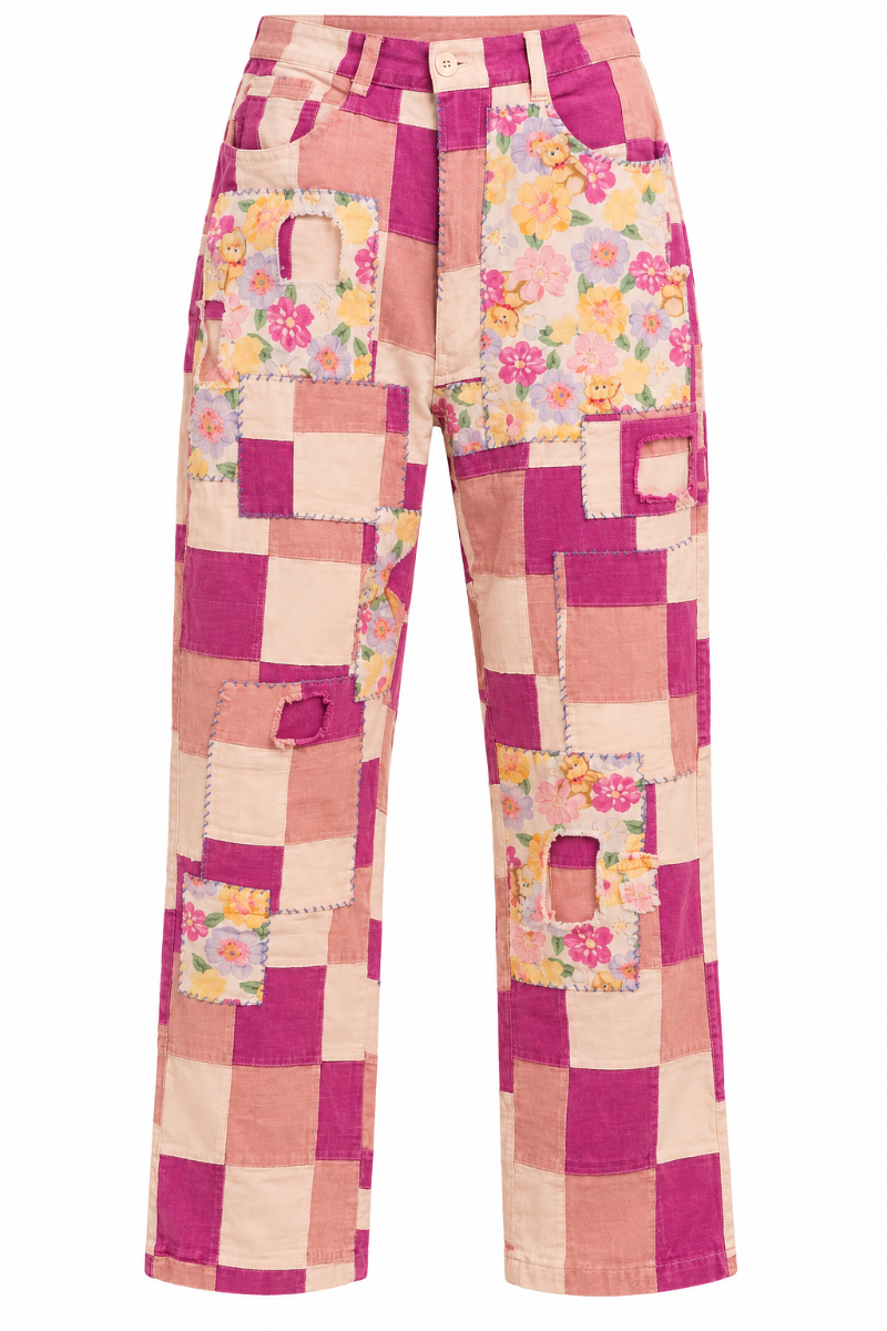 Pink Patched Pants
