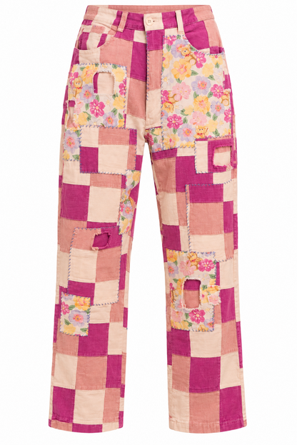 Pink Patched Pants