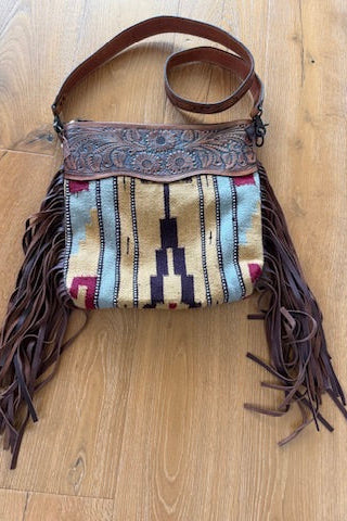 Fringed Aztec Bag