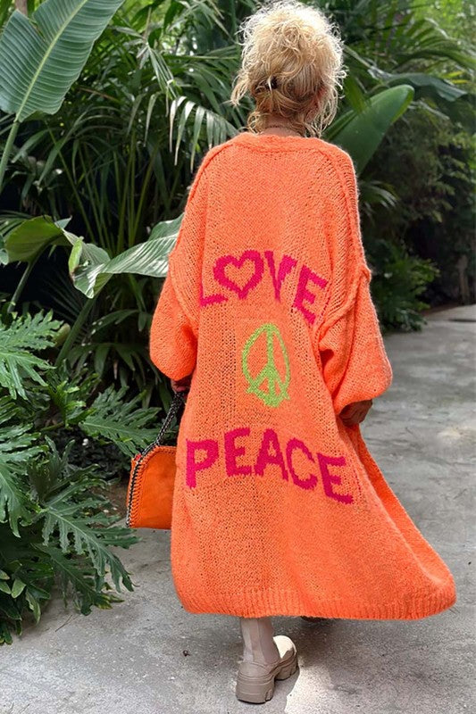 Love & Peace Maxi Sweater-10011