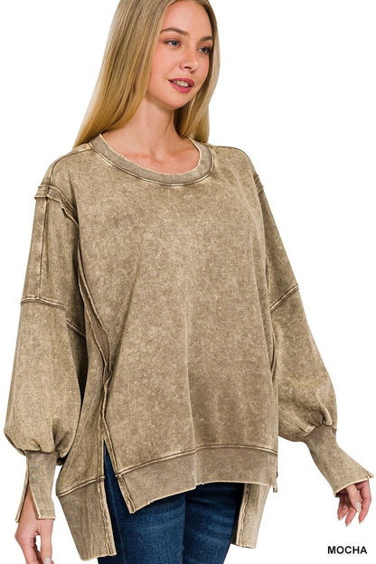 Split Cuff Sweatshirt-9871