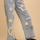 Star & Peace Patch Jeans