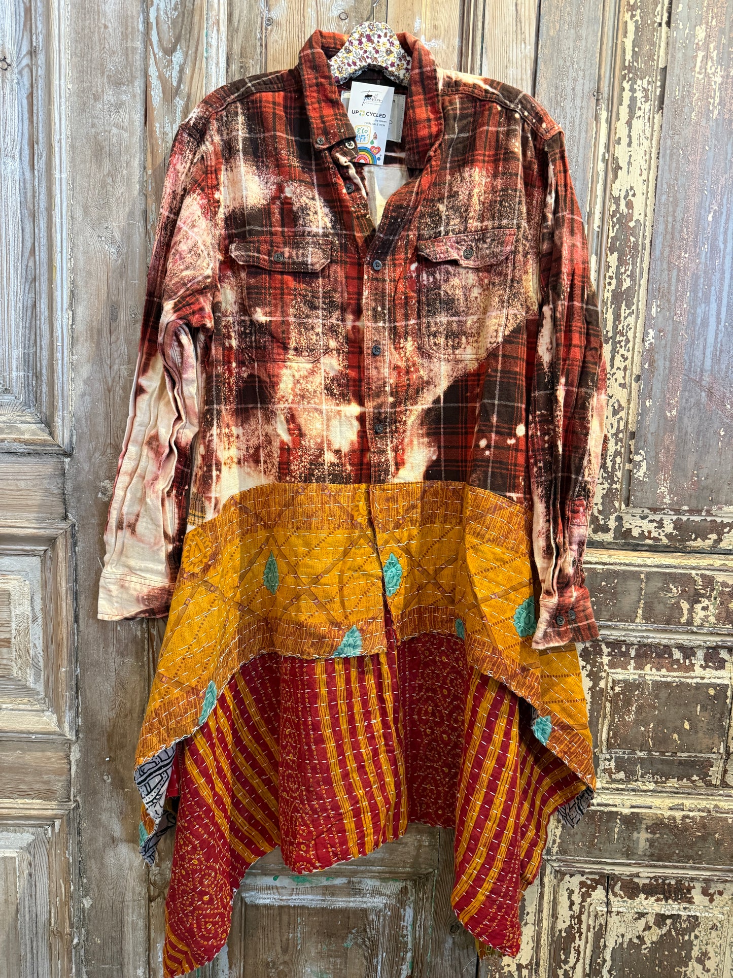Flannel Kantha Tunic