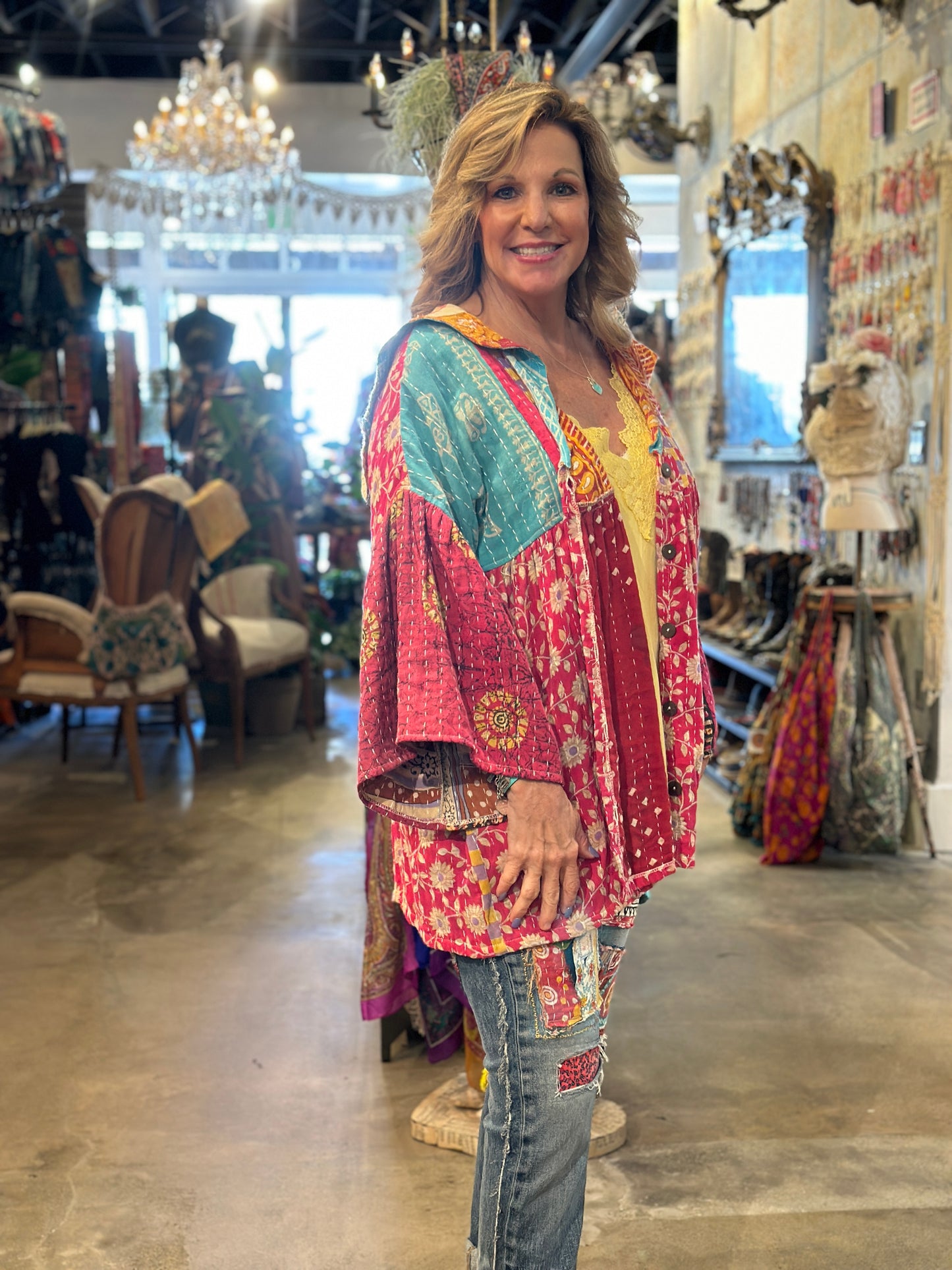 Kantha Sunrise Top #79