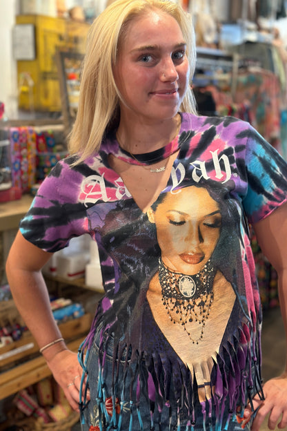 Up Cycled Fringe Band Tee