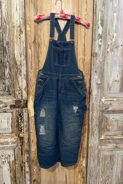 Denim Skirt Overalls