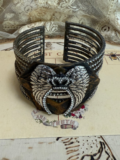 Large Open Close Bling Cuff