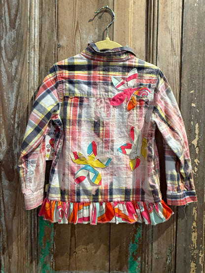 2T Ruffled Plaid