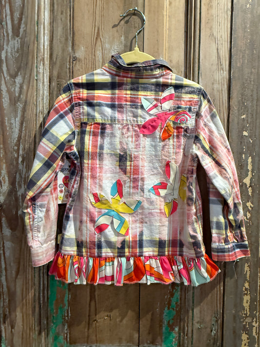 2T Ruffled Plaid