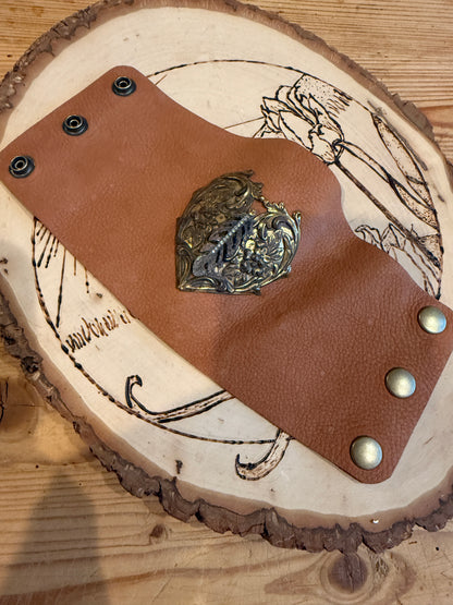 Bling Leather  Cuff