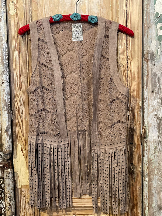 Stud Fringe Vest