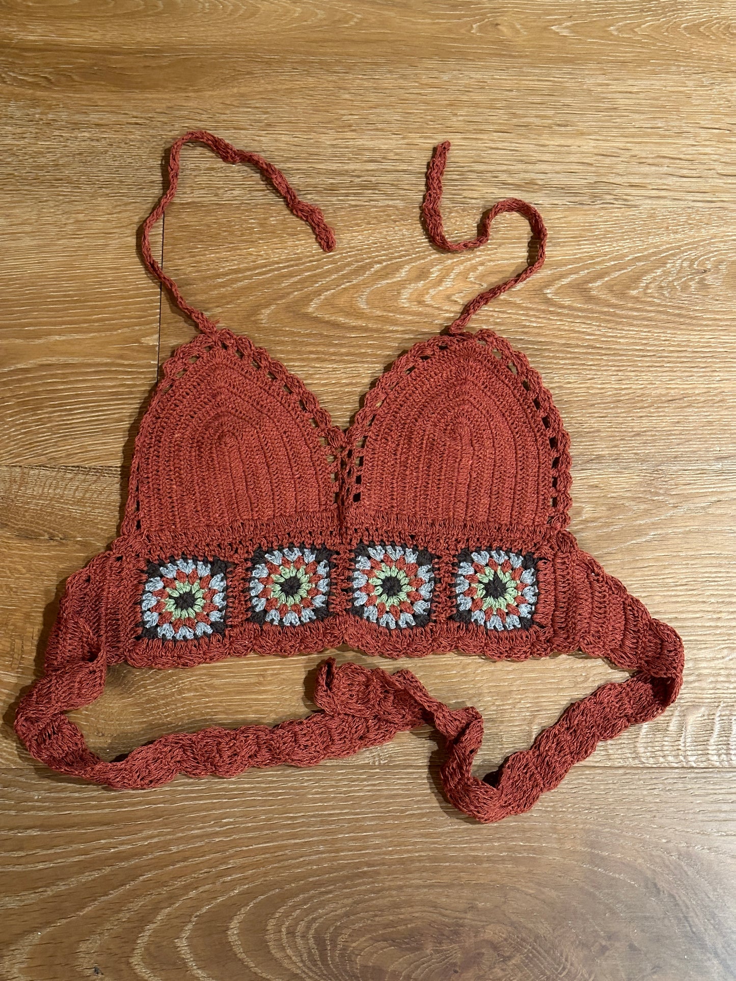 Granny Square Band Bra Top