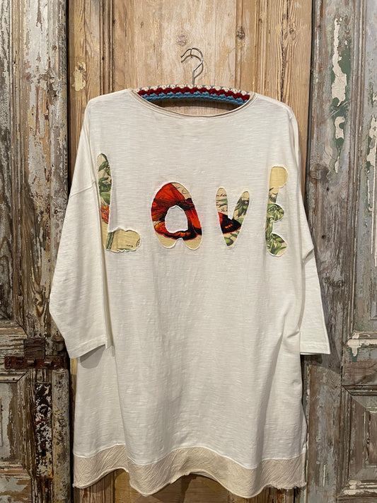 Hi Lo Love Applique Top