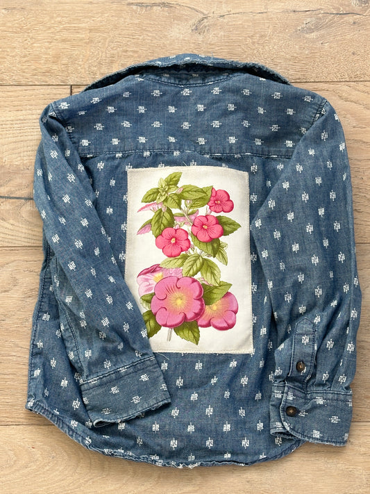 4T Denim Flower Shirt