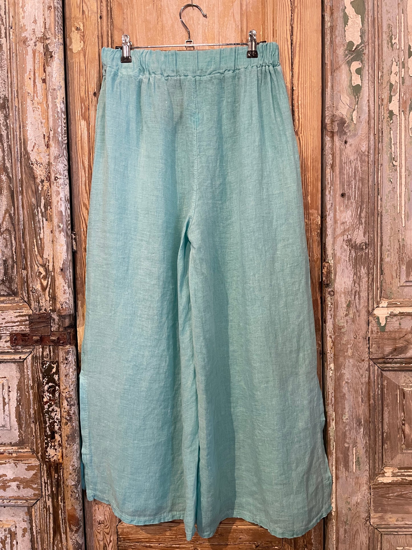 Side Slit Linen Pants