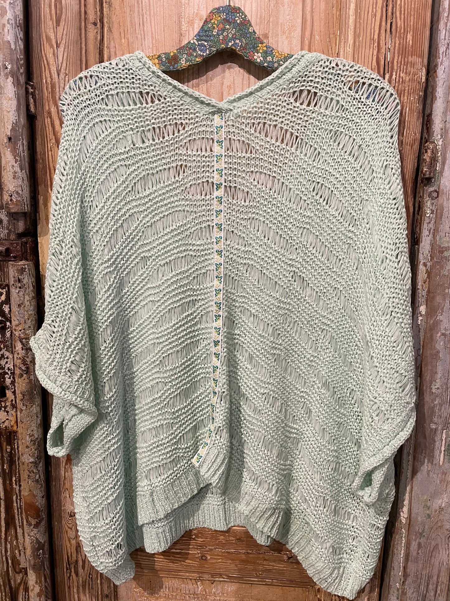 Lime Cream Ribbon Sweater