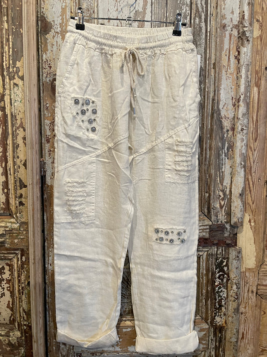 Bling Linen Joggers