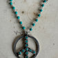 Small Turquoise Peace Necklace