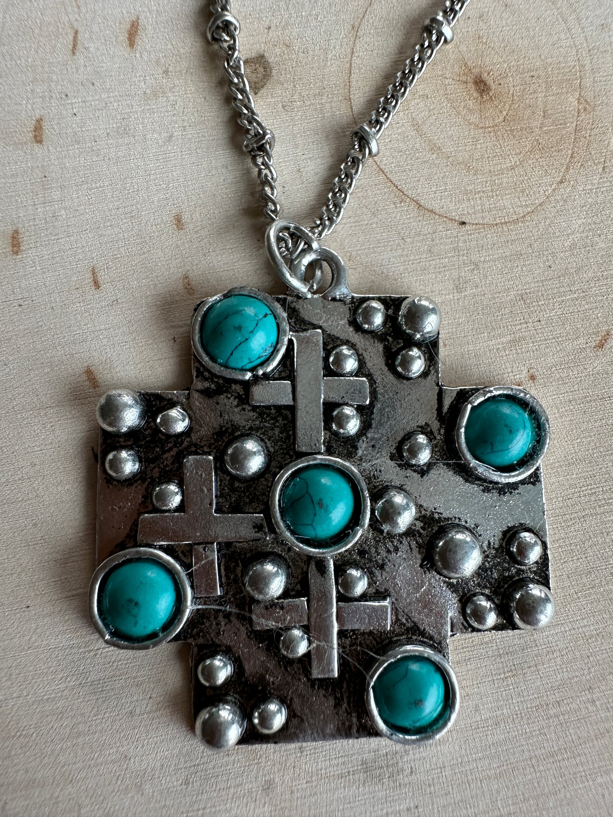 Small Fat Cross Necklace