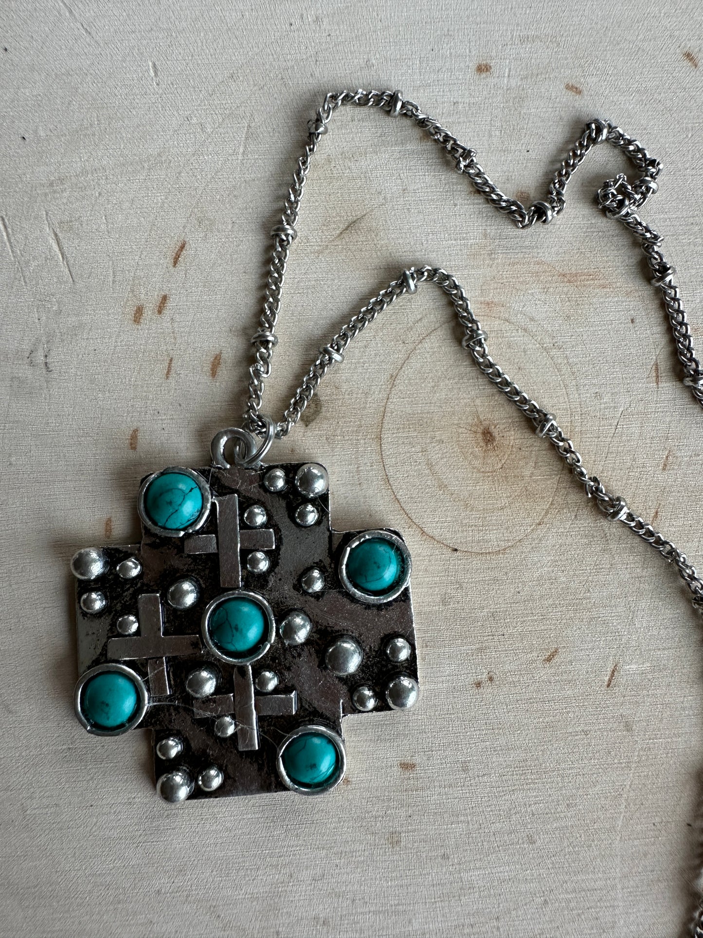 Small Fat Cross Necklace