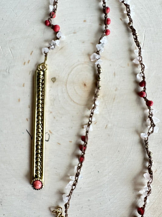 Orange & White Necklace