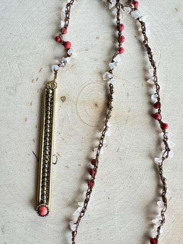Orange & White Necklace