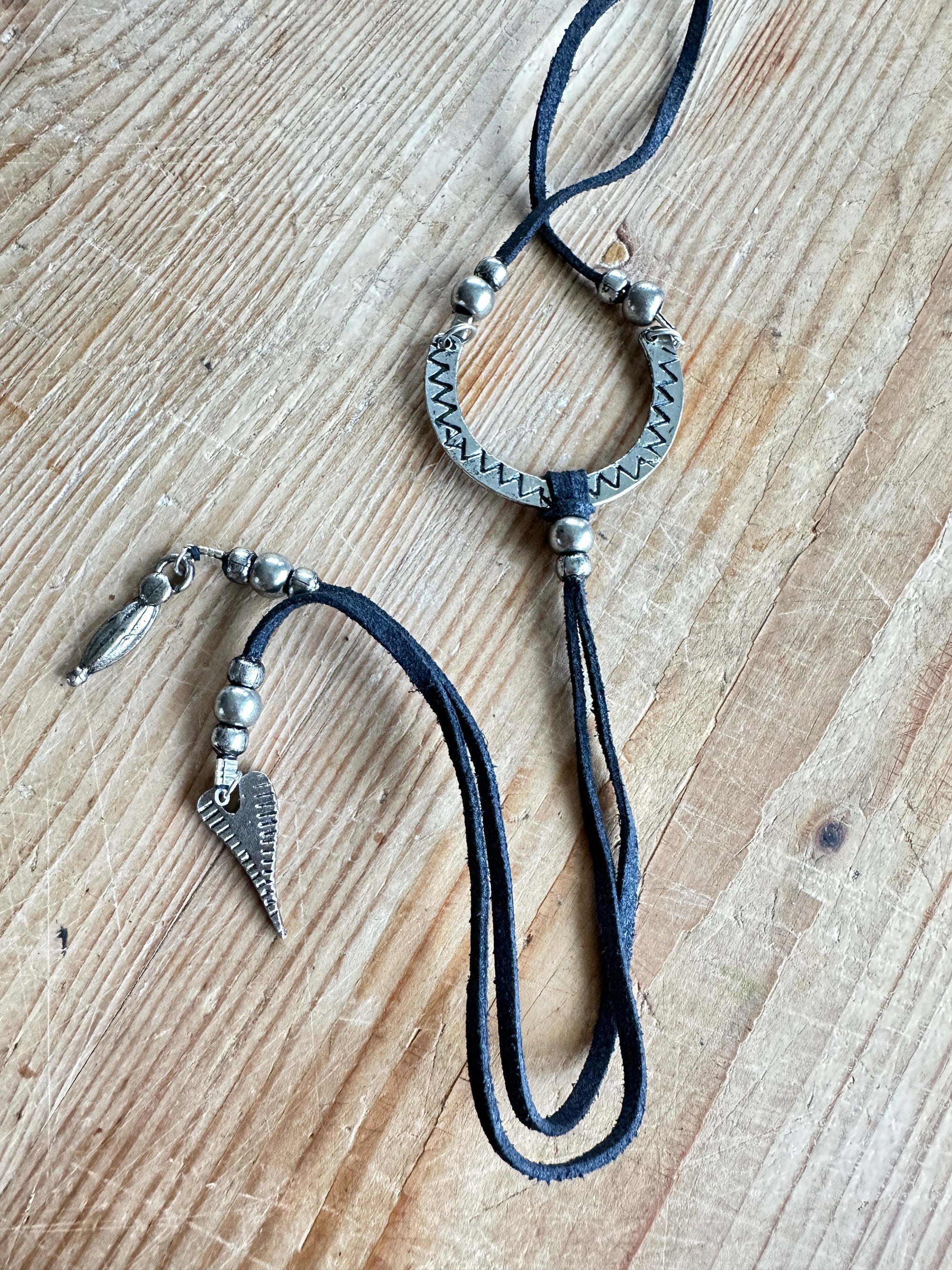 Horseshoe Leather Necklace