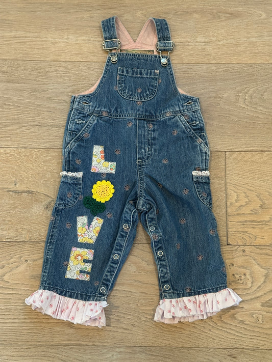 12m Ruffled Love Overalls